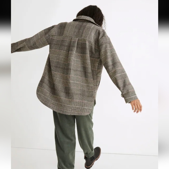NWT Madewell Bonded Flannel Shirt-Jacket in Cohancy Plaid - Picture 4 of 13